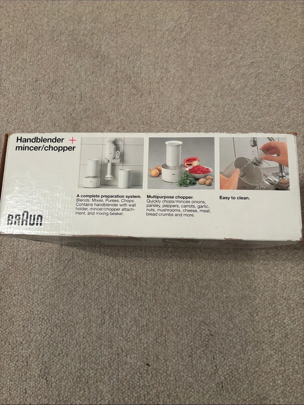 White Handblender + Mincer/Chopper - White